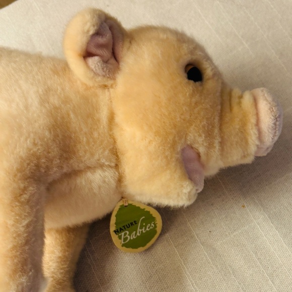 Aurora Nature Babies Adorable Cream Piglet Stuffed Animal Toy 12” Gift - Picture 5 of 9
